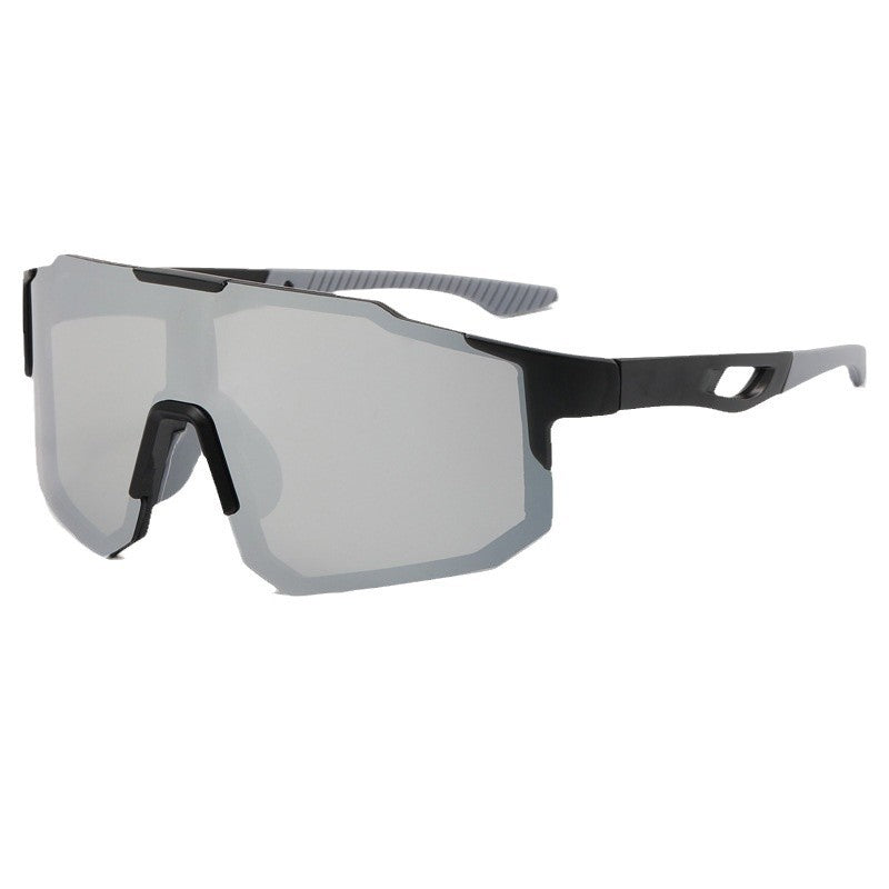 Stylish women's sports eyewear, black with red accents, providing 100% UV protection for active women.