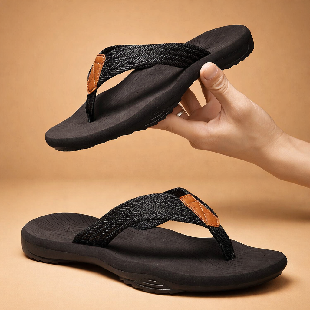 Women's sporty flip-flops with toe strap for summer comfort. Lightweight beach & everyday sandals.