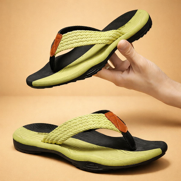 Comfortable women's sporty flip-flops. Ideal summer footwear for beach, casual & active style with toe strap.