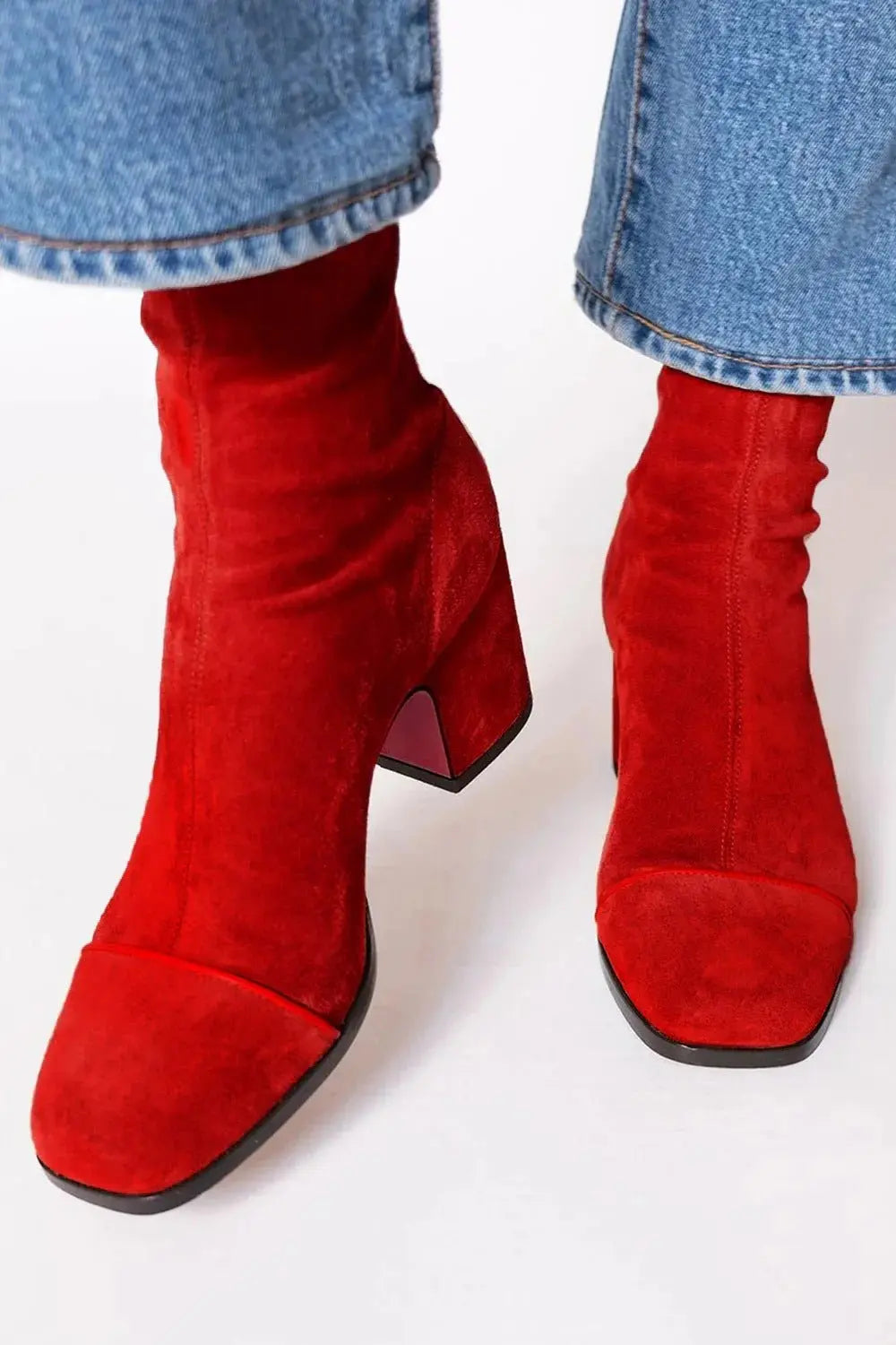 Women's classic square toe block heel ankle boots. Durable and comfortable for everyday fashion.