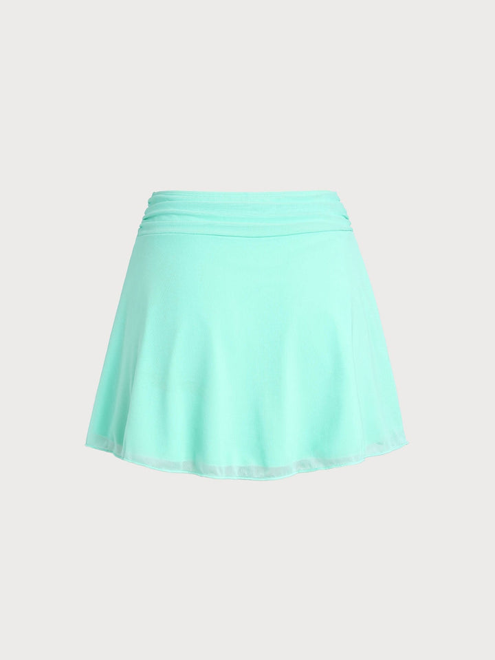 Women's off-white starry flowy skirt; beachwear, resort cover-up, summer style essential.