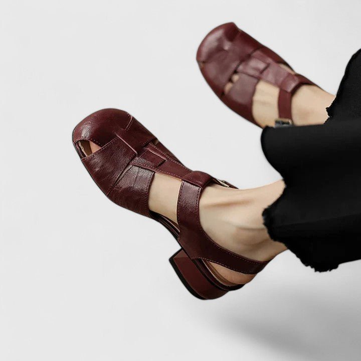 Women's strappy block heel sandals with square toe for day to night comfort & elegant summer style.