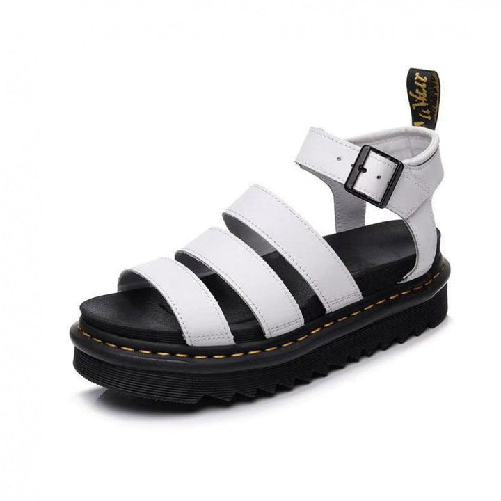 Comfortable & stylish women's platform sandals with a strappy design and chunky sole.