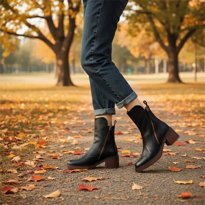 Versatile black fashion ankle boots for women, offering a streamlined look and effortless, all-day comfort.