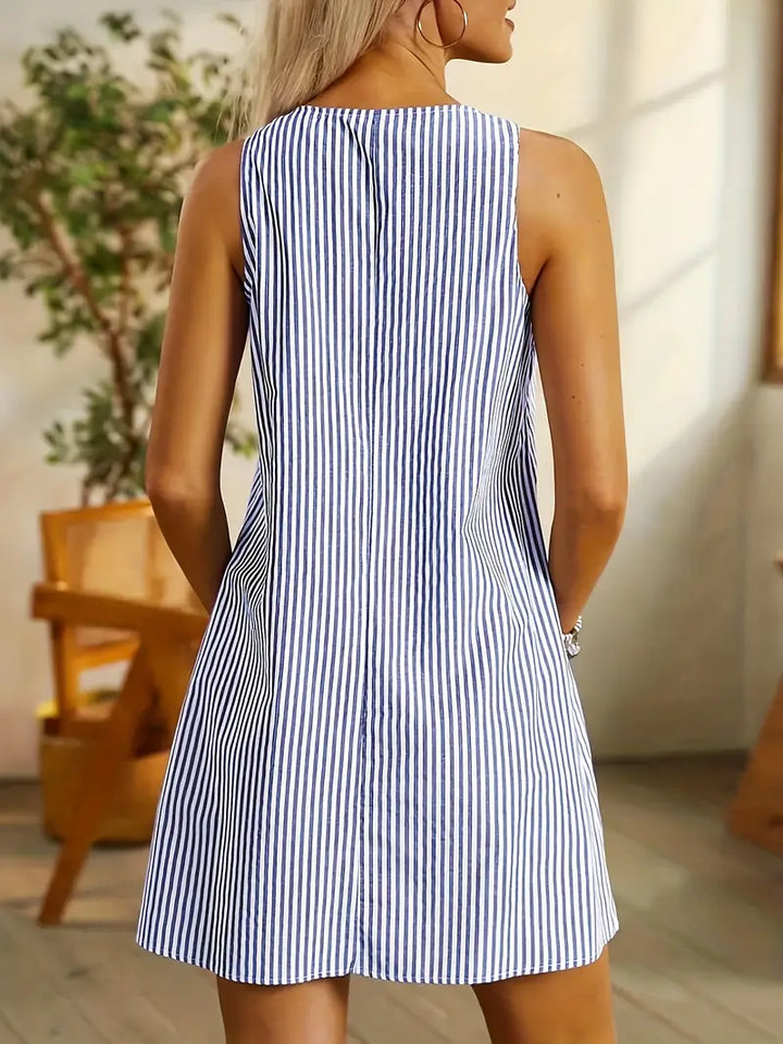 Versatile women's striped lightweight summer dress. Perfect for casual wear & warm weather fashion.