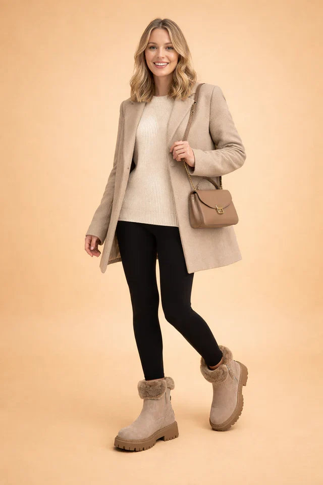 Chic women's ankle boots, available in black, featuring a stylish design, easy zipper closure, & grippy sole.