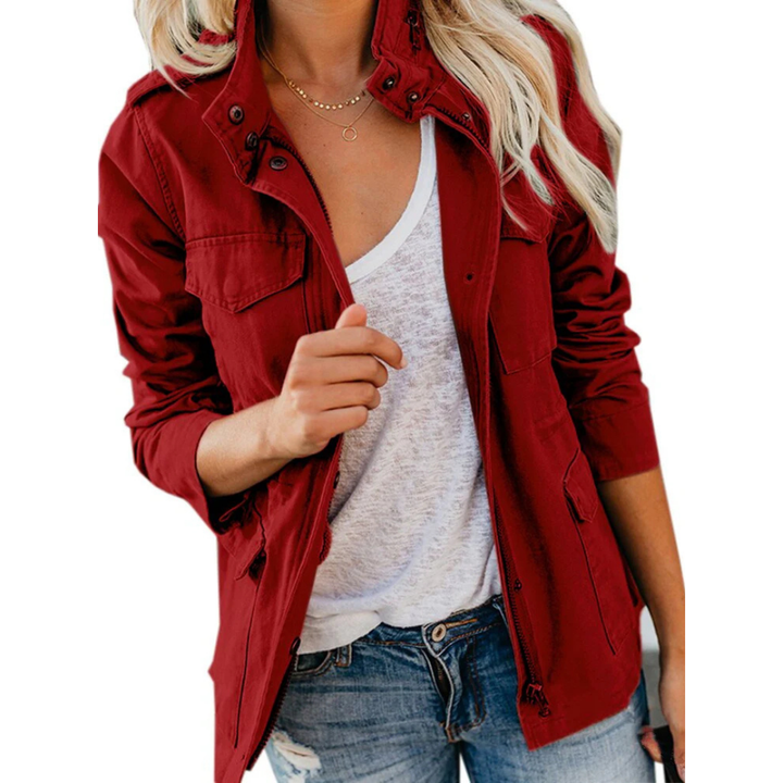 Versatile women's casual outerwear jacket, great for layering and adding a stylish touch to any outfit.