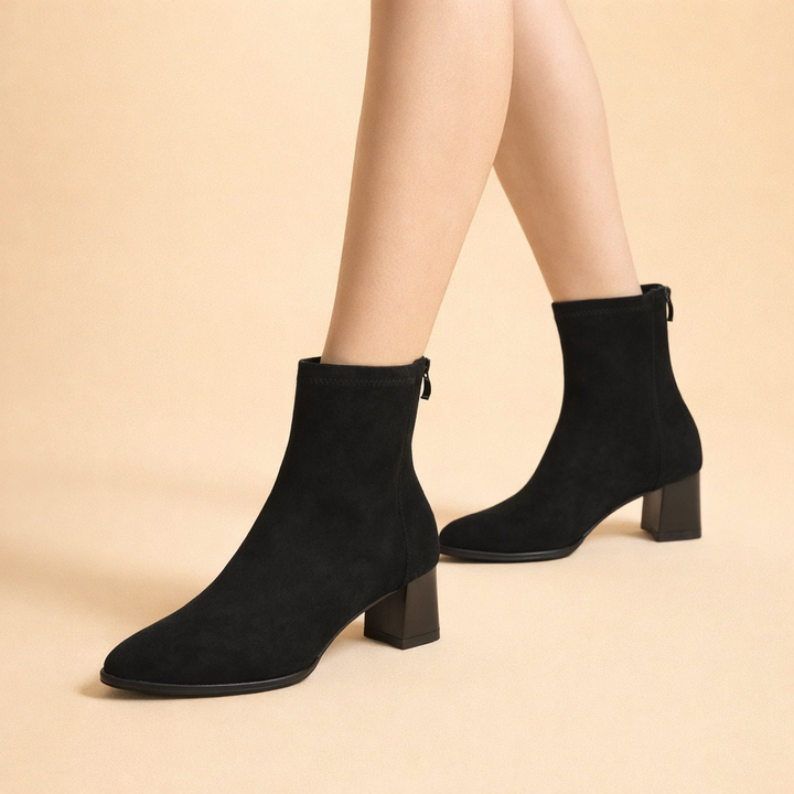 Comfortable women's winter ankle boots. Stylish classic design, ideal for fall fashion & everyday wear.