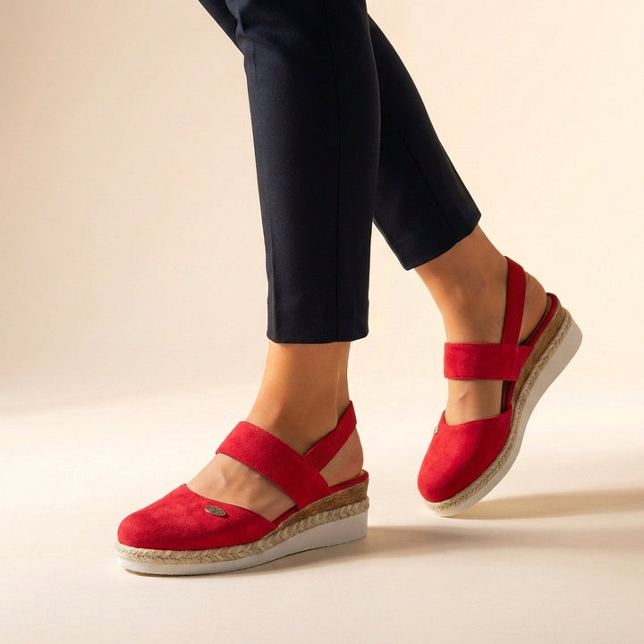 Summer casual espadrille platform sandals for women, featuring orthopedic comfort and stylish design.