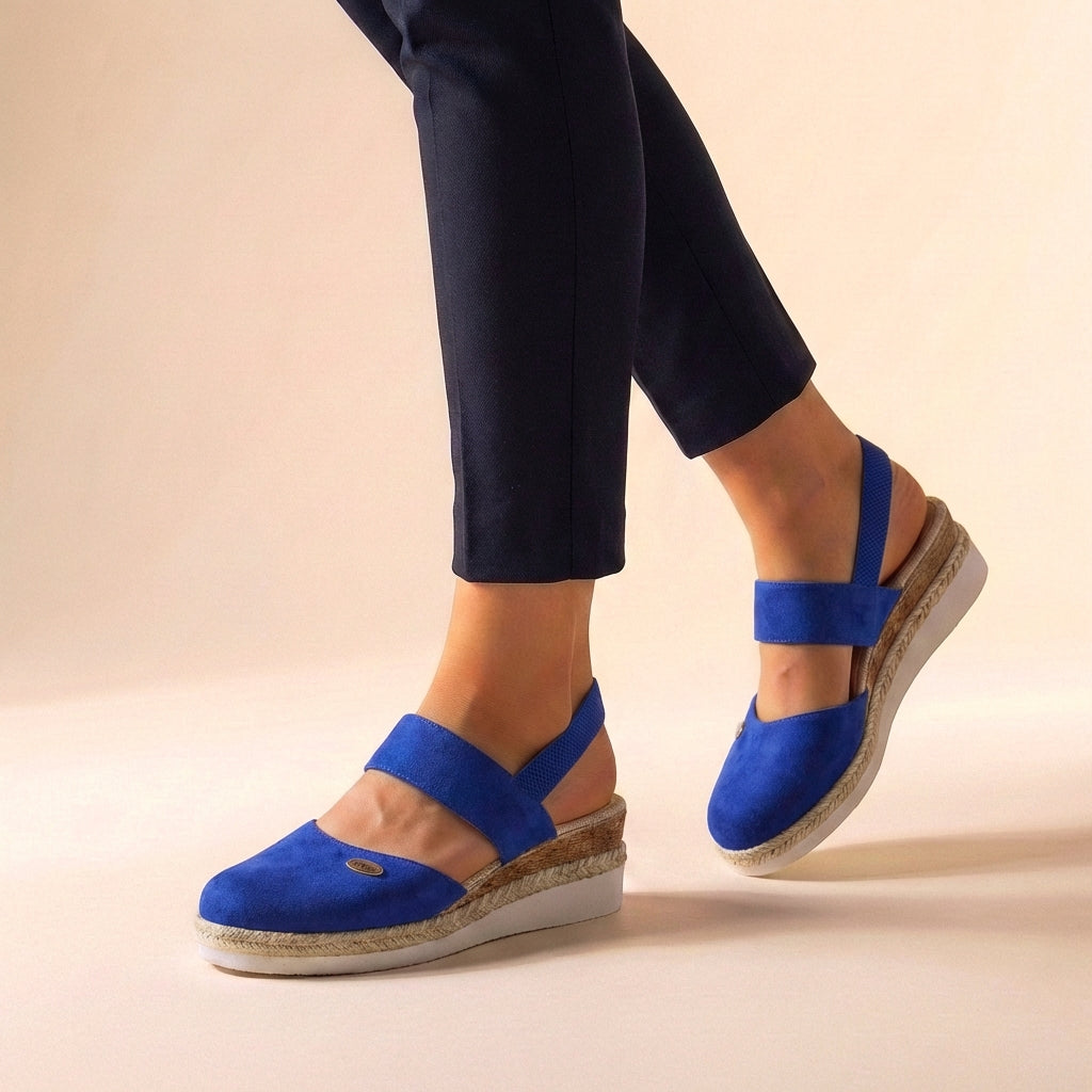 Women's orthopedic espadrille platform sandals, designed for ultimate comfort and stylish summer wear.