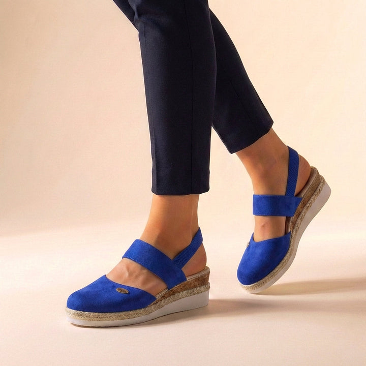 Women's orthopedic espadrille platform sandals, designed for ultimate comfort and stylish summer wear.