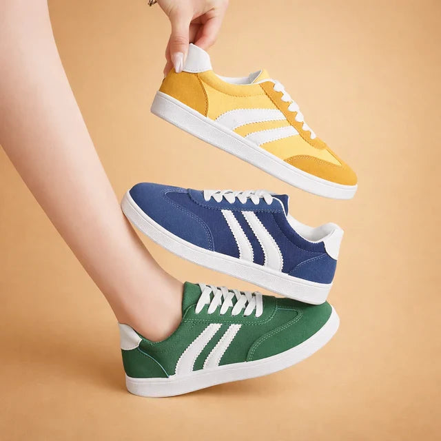 Women's stylish lace-up sneakers for everyday comfort and walking.