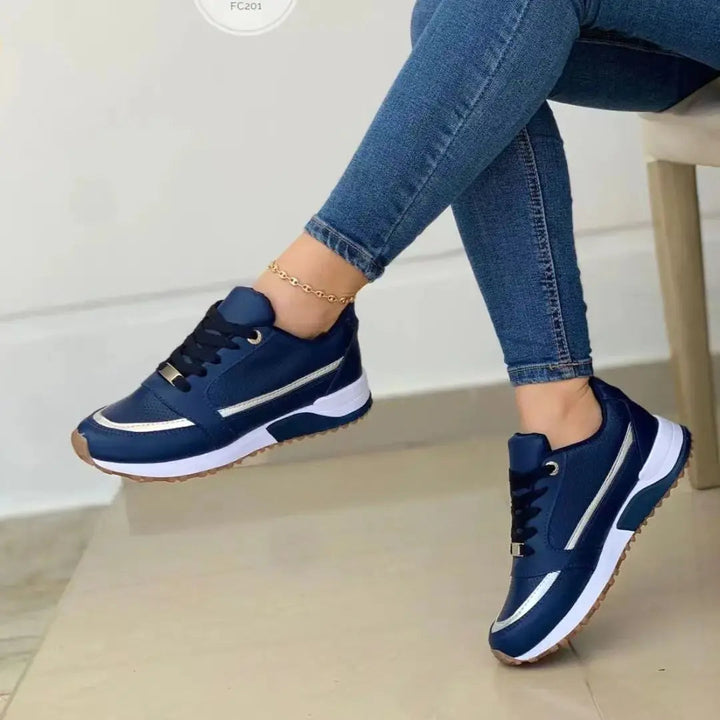 Stylish women's mesh patchwork shoes, offering ultimate comfort for everyday casual and active wear.
