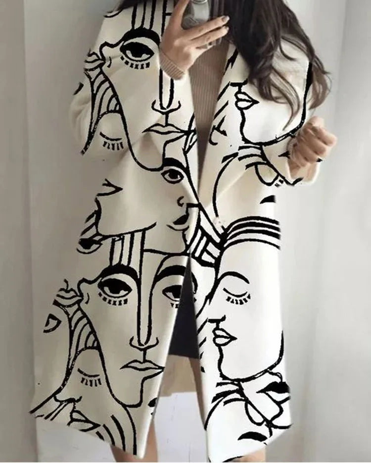 Comfortable women's oversized coat, a stylish & versatile fashion choice.