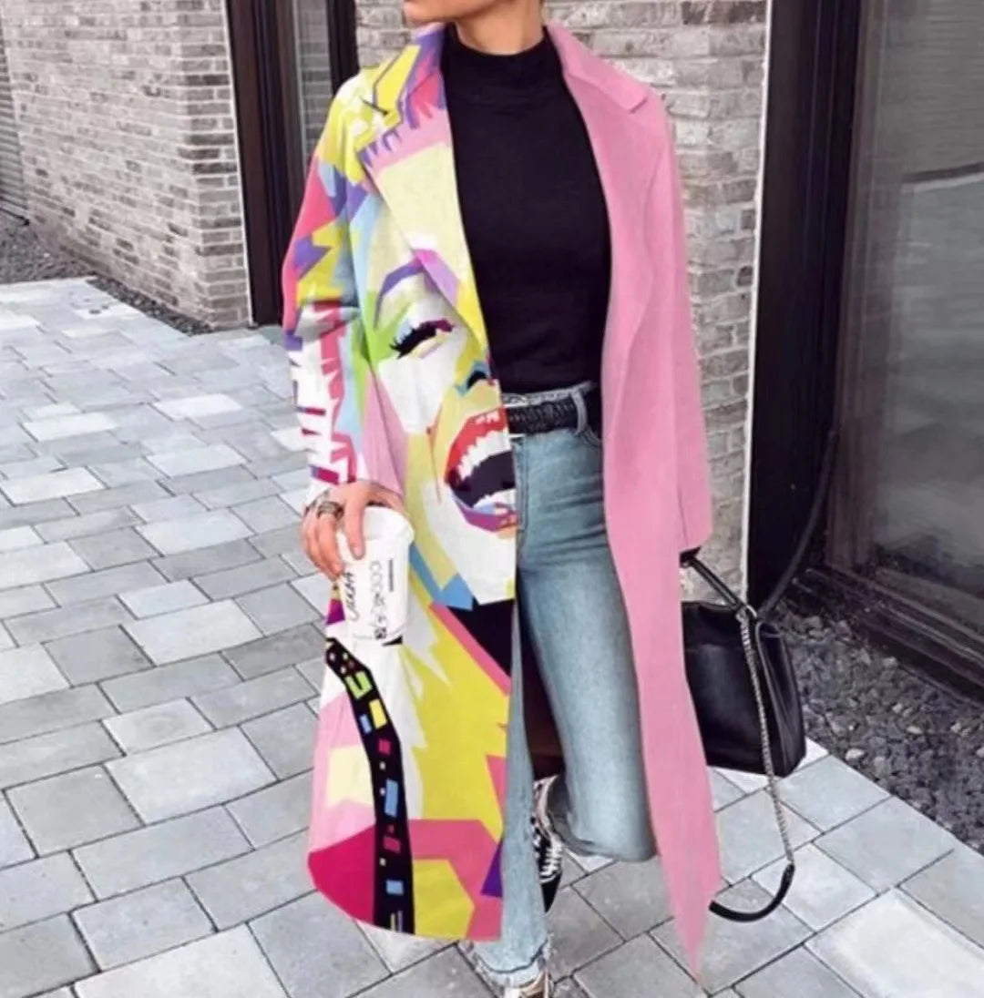 Beautiful women's oversized coat. Stylish, versatile, & very comfortable.