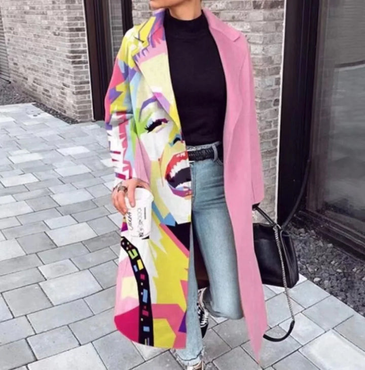 Beautiful women's oversized coat. Stylish, versatile, & very comfortable.