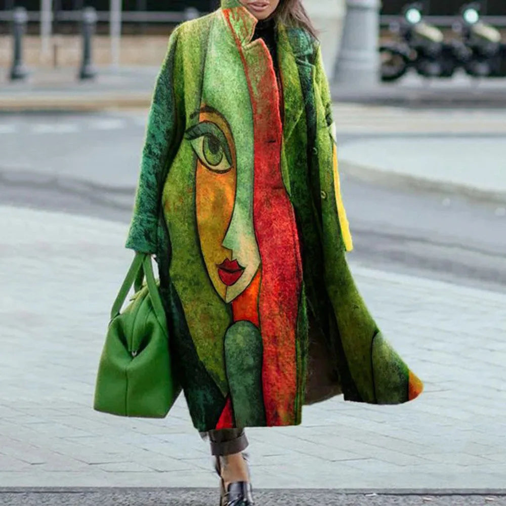 Elegant oversized coat for women, perfect versatile outerwear for seasons.