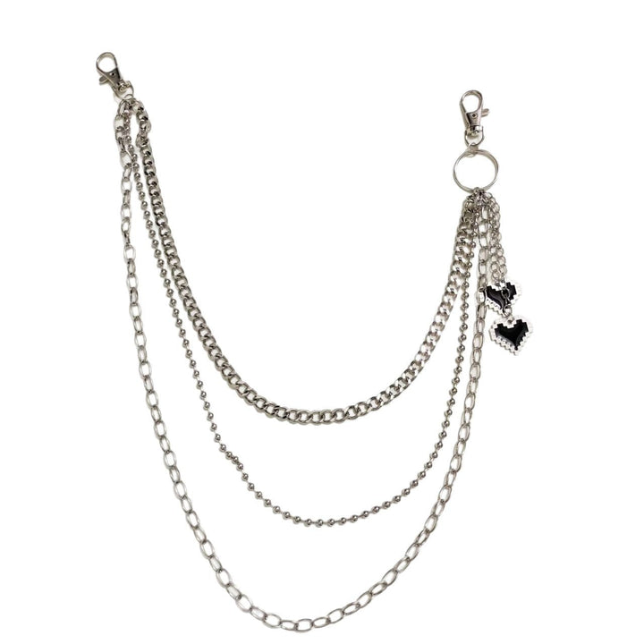 Chic women's pleated skirt boasting stylish decorative chains. Elevate your look with this versatile piece.