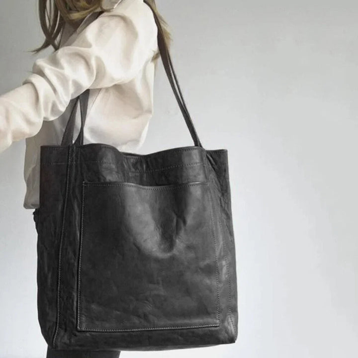 Everyday women's versatile PU leather tote bag, perfect as a shoulder bag, featuring a strong magnetic closure.