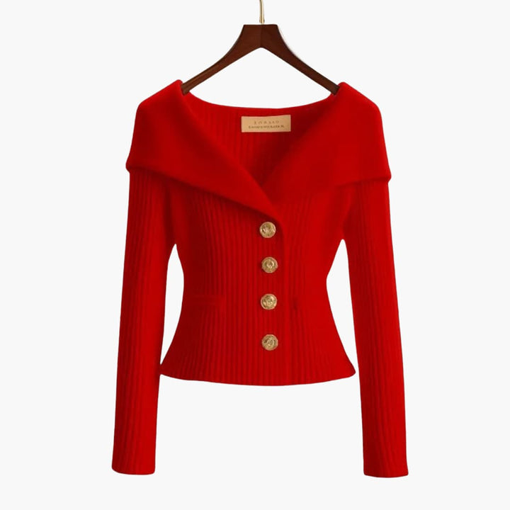 Comfortable women's ribbed cardigan in a stylish knit, great for everyday wear.