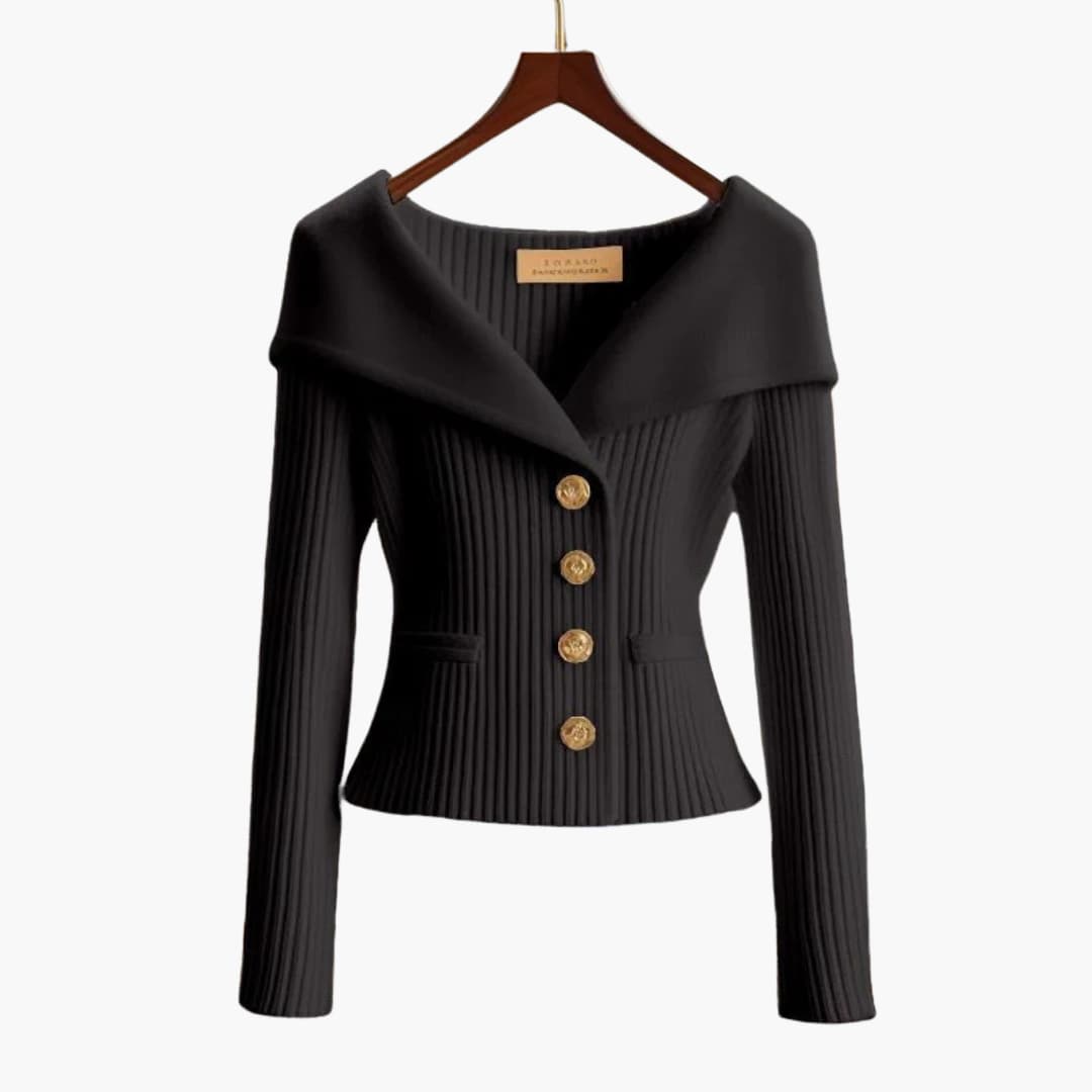 Versatile women's button-front ribbed cardigan, a chic layering piece for any outfit.