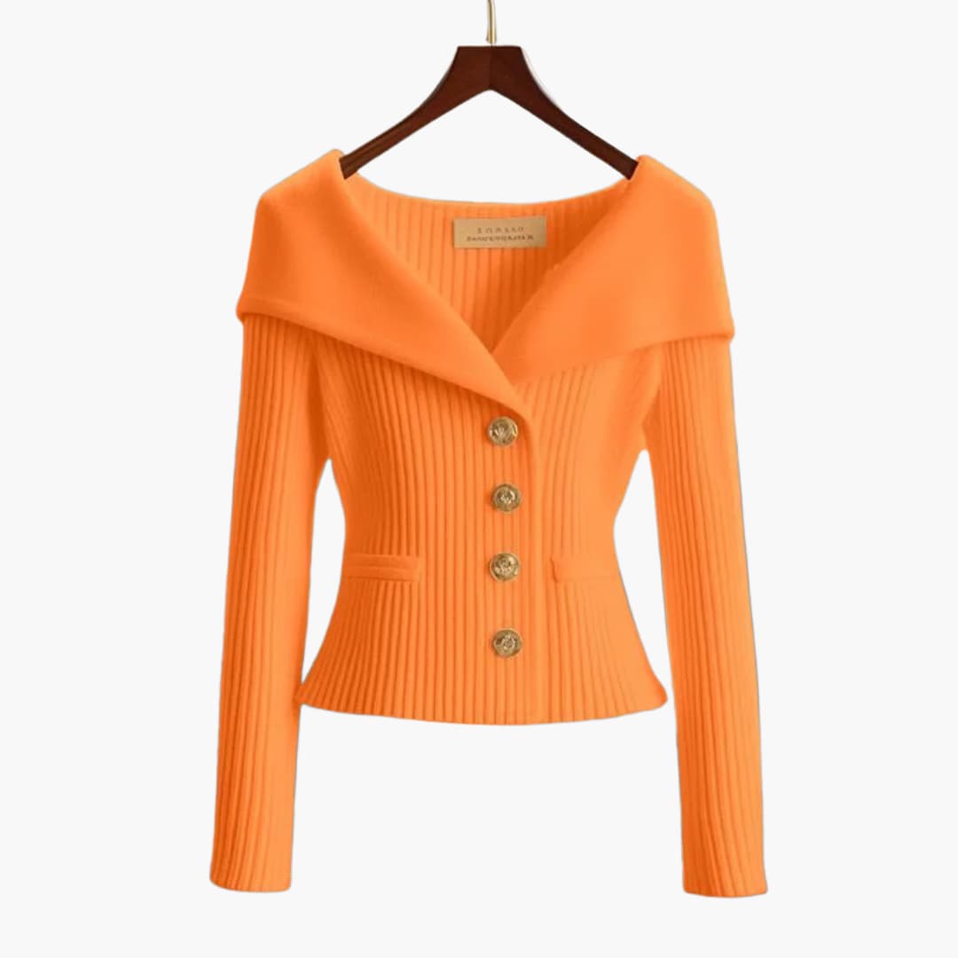 Comfortable ribbed knit cardigan for women, perfect for stylish everyday wear and layering.