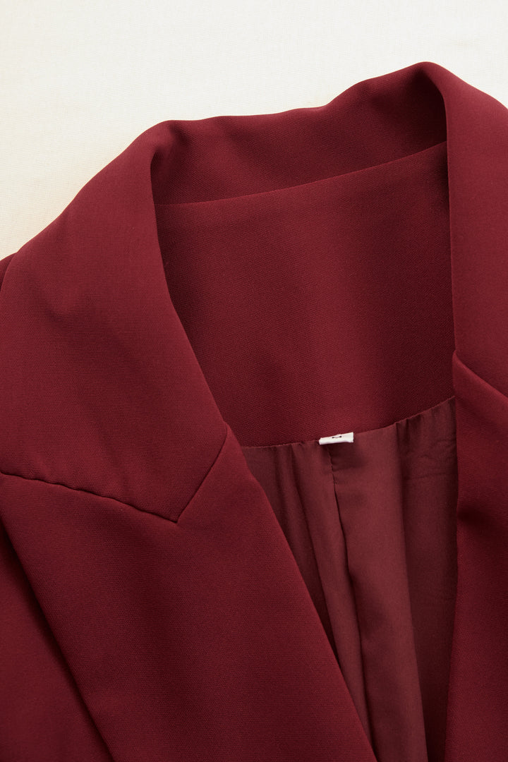 Stylish tailored midi dress for women, a V-neck blazer style for sophisticated occasions.