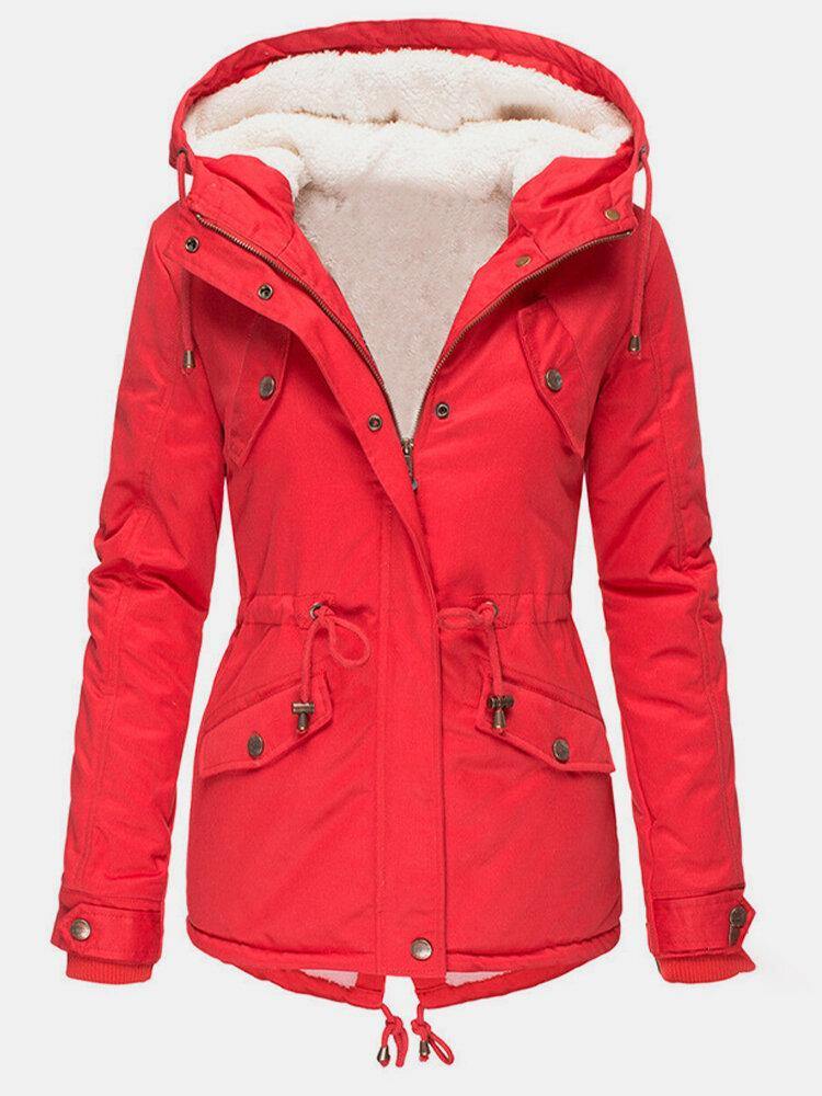 Warm women's winter jacket, water-resistant & versatile for outdoor activities or stylish everyday wear.
