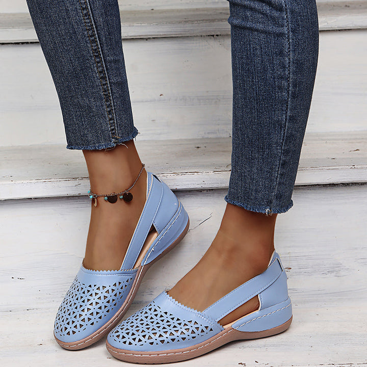 Comfortable slip-on espadrilles for women, ideal summer shoes for casual elegance.