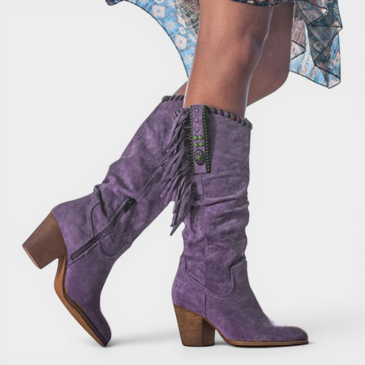 Women's supportive ankle cowboy boots with non-slip sole. Comfortable & stylish western footwear for versatile use.