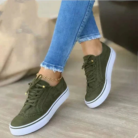 Women's supportive lace-up sneakers for all-day comfort. Ideal for walking & everyday casual wear.