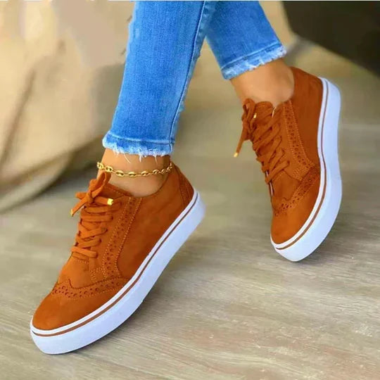 New ladies' athletic-style lace-up sneakers, perfect for versatile everyday wear & comfortable walking.