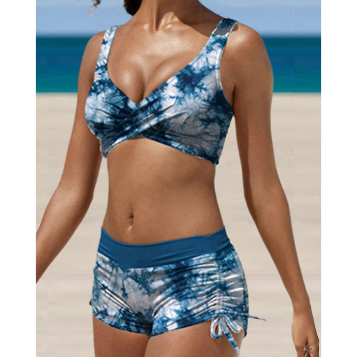 Comfortable women's high-waist bikini. Supportive two-piece swimsuit designed for a flattering, corrective fit.