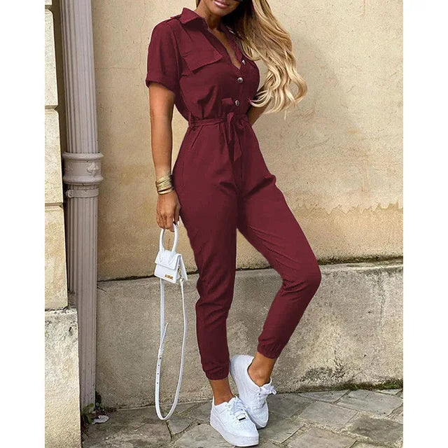Elegant women's party jumpsuit, a tailored evening wear staple. Seductive and versatile for formal events.