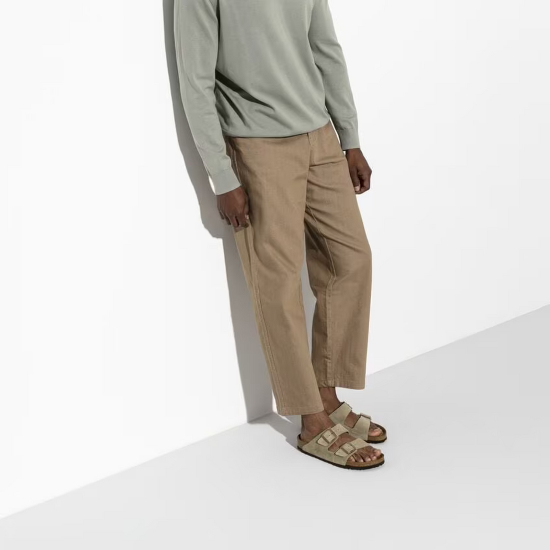 Stylish women's taupe comfort sandals with adjustable straps, perfect casual footwear for summer and everyday.