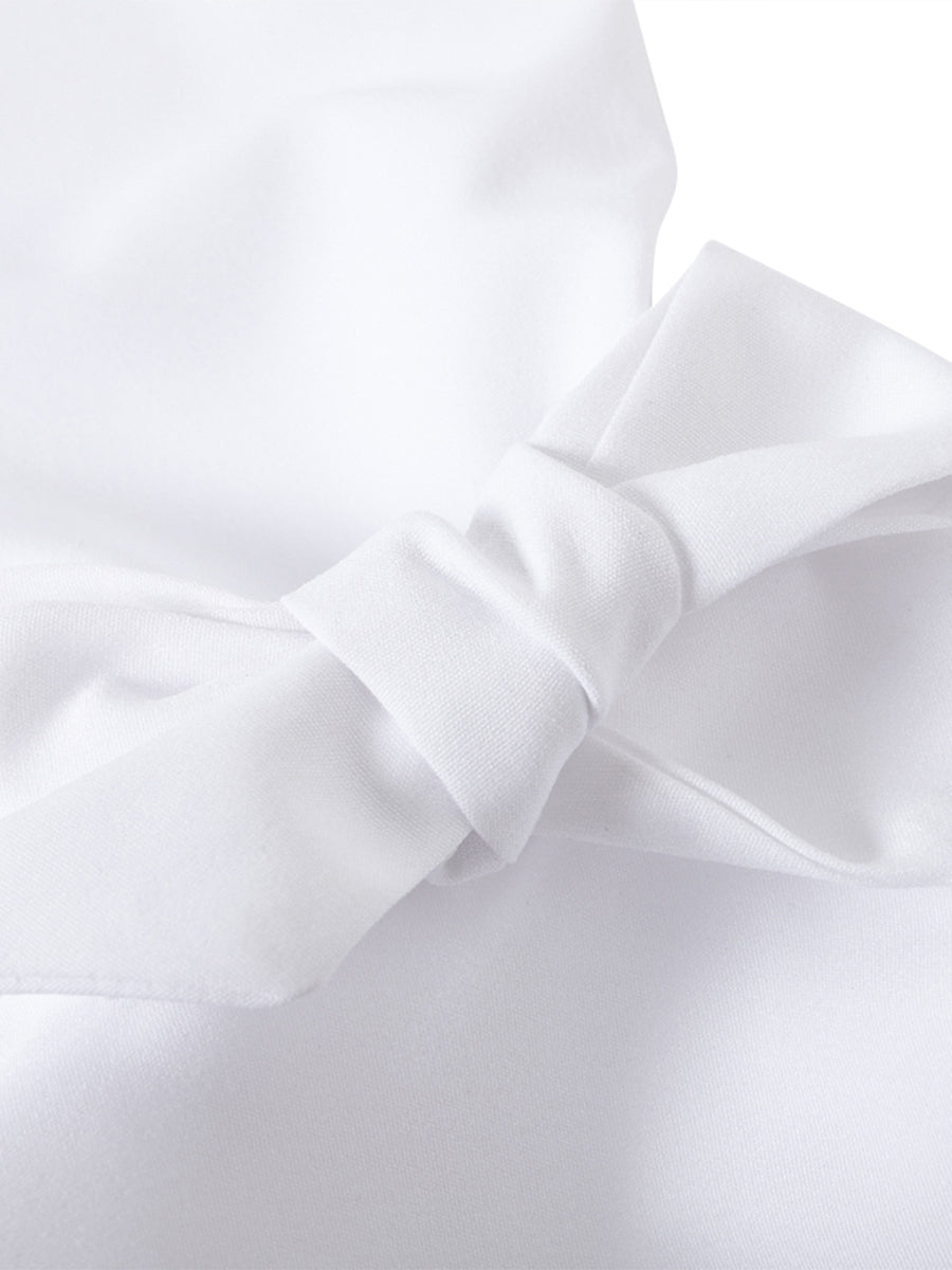 Versatile women's tiered blouse with ruffle cuffs & button up front, for work or casual.