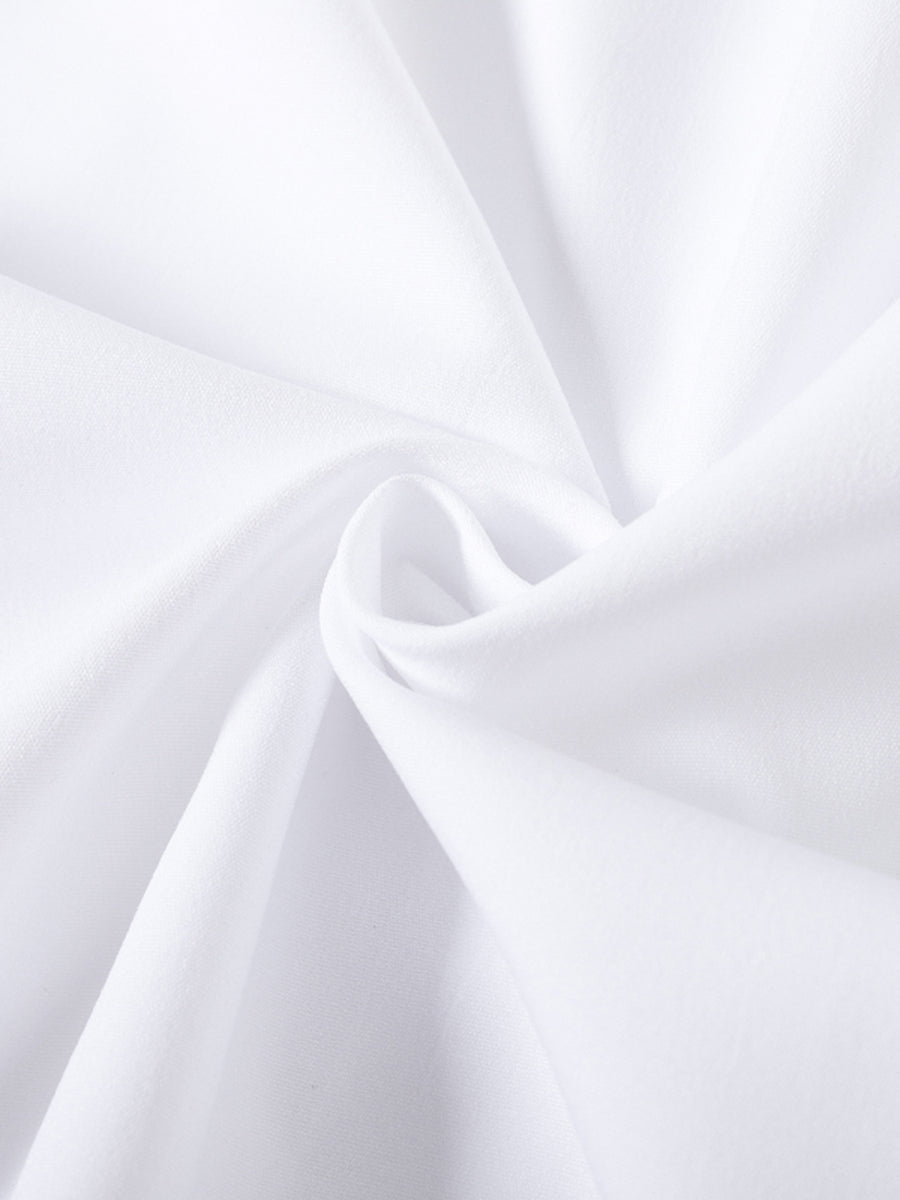 Trendsetting women's tiered ruffle button up blouse, perfect for spring fashion.