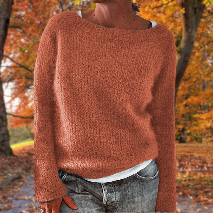 Classic women's relaxed fit pullover sweater. Elegant and comfortable, a timeless piece for any fall or winter outfit.