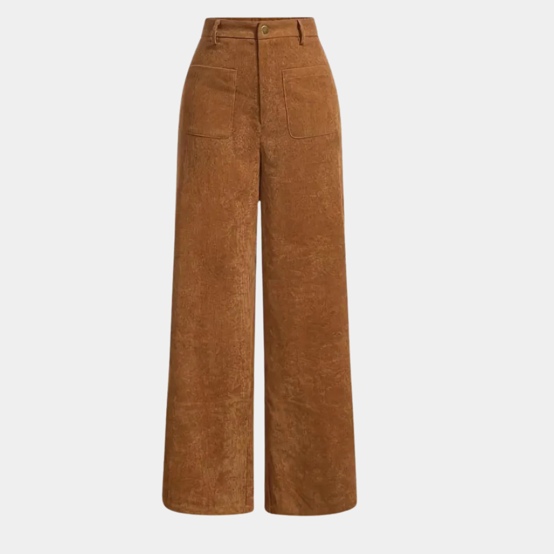 Women's timeless regular fit corduroy trousers in classic style, perfect for versatile all-season casual wear.