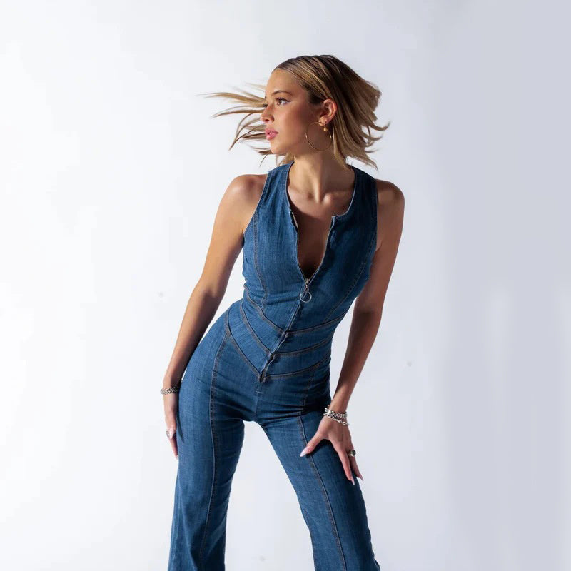 Versatile women's jumpsuit, a stylish one-piece perfect for casual outings or chic events.