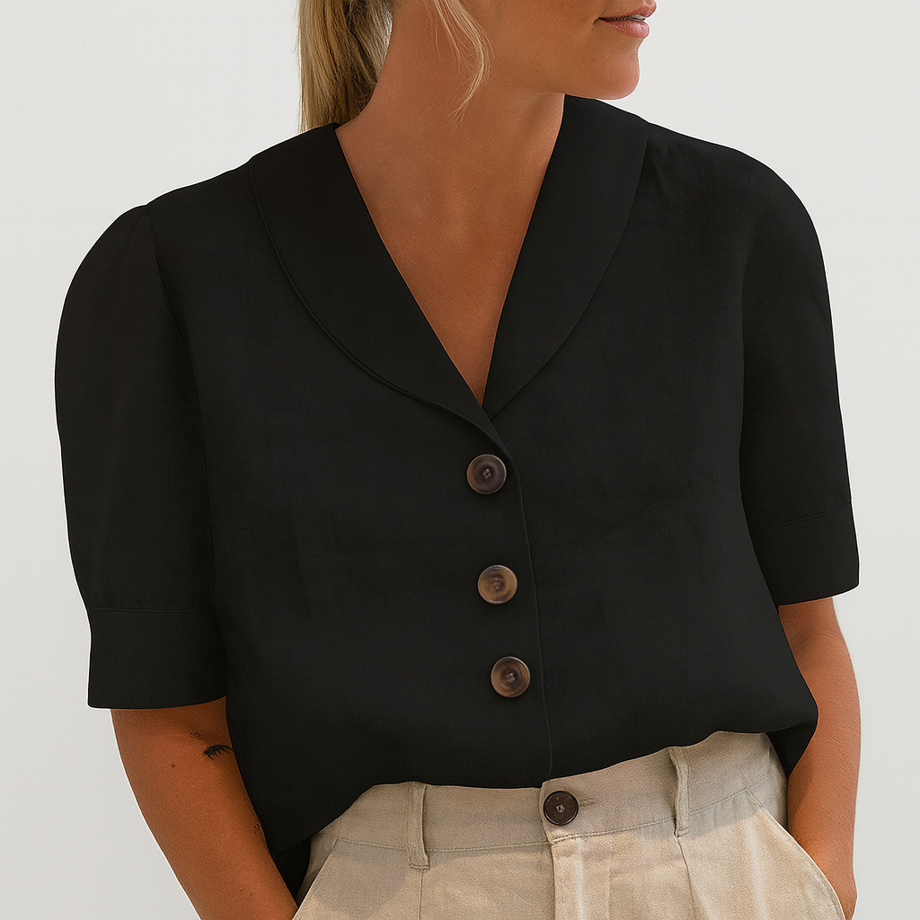 Stylish women's casual short-sleeve top, perfect for summer, vacation, and a comfortable everyday wardrobe staple.