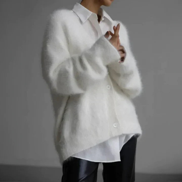 Ultimate soft women's open front cardigan. Comfortable long sleeve sweater, perfect for elegant everyday wear.
