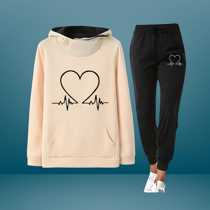 Ultra-soft women's loungewear set, a comfy tracksuit for jogging or cozy at-home leisurewear.