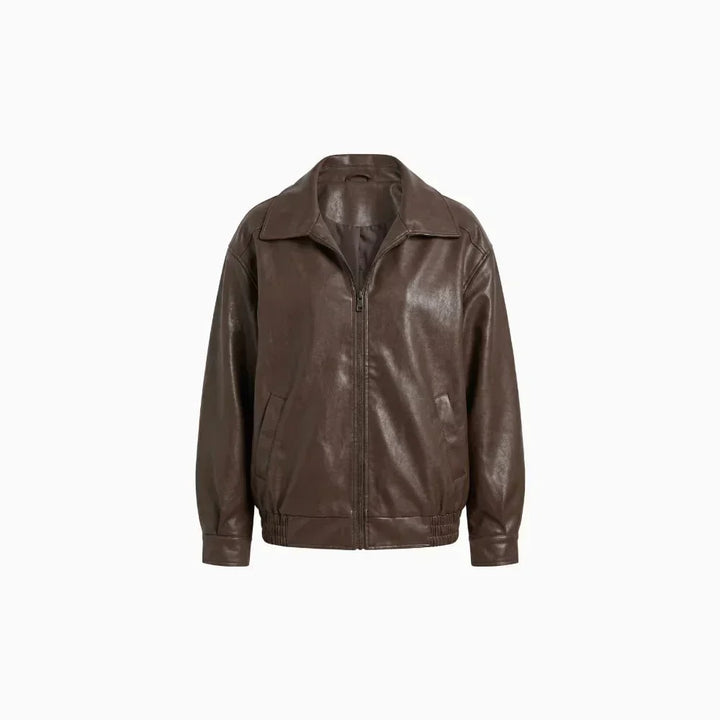 Women's Urban Ease oversized relaxed fit jacket in a neutral tone, perfect for stylish fall layering.