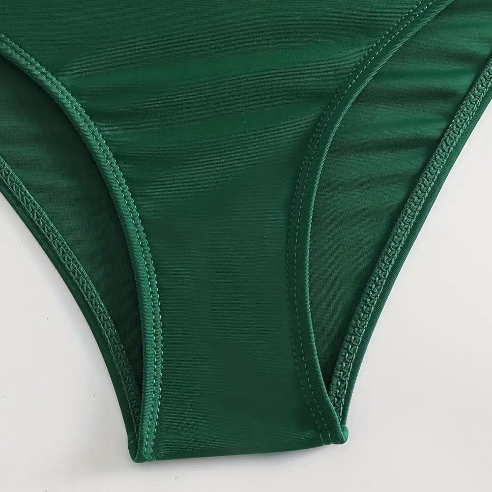 Women's tummy control two-piece swimsuit. V-neck design for a chic summer look.