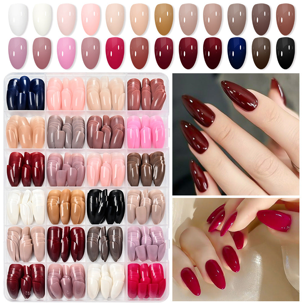 Women's versatile press-on nail tips collection for DIY manicures & nail art. Easy to apply fake nails.