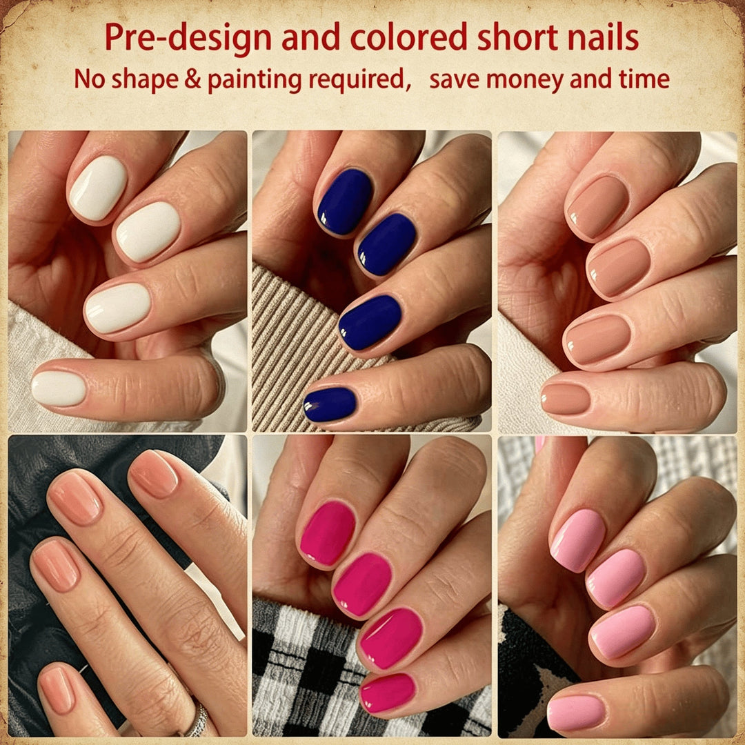 Women's versatile soft gel nail tips set for DIY manicures. Easy to apply artificial nails for salon beauty.