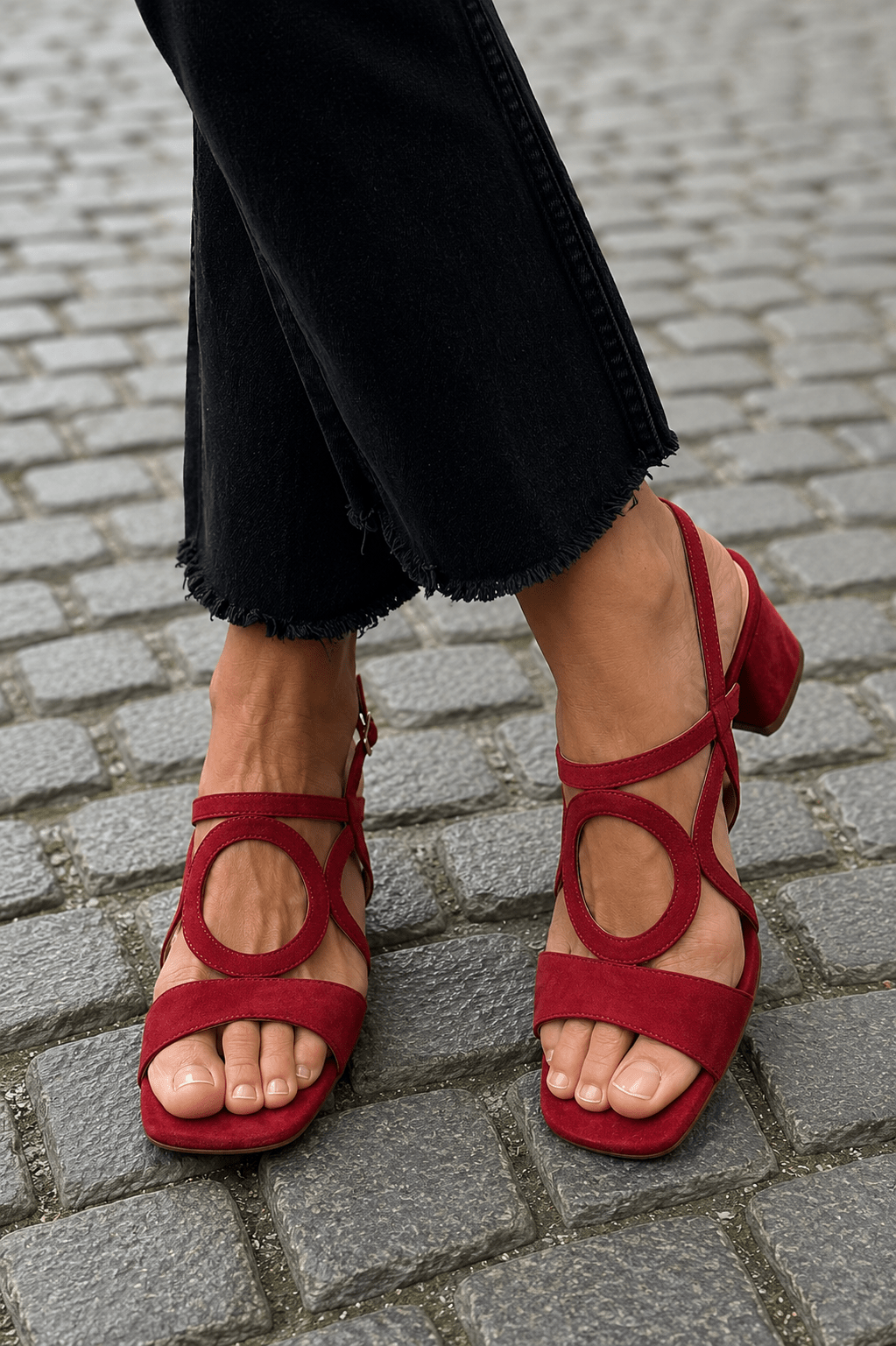 Vibrant heeled summer sandals for women, perfect holiday wear and casual chic.