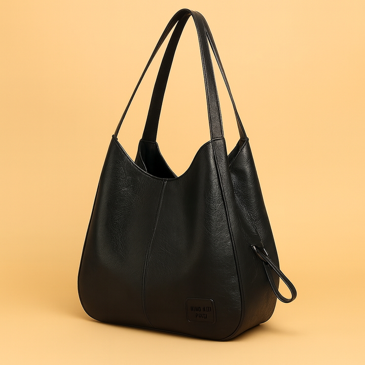 Stylish women's vintage leather crossbody bag from the 4-piece set, with adjustable strap, perfect for daily use.