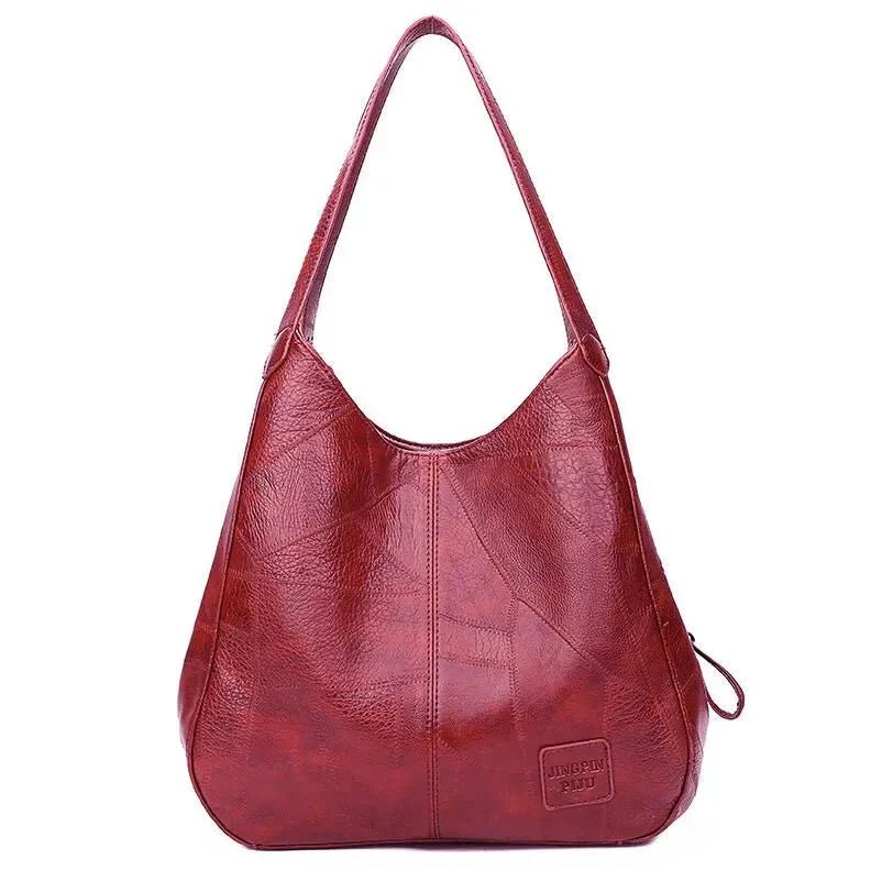 Soft faux leather hobo bag, vintage style. Women's casual shoulder bag, perfect chic everyday accessory.